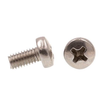 Prime-Line Machine Screw, Metric, Pan Head, Phil Drive M4-0.7 X 8MM A2-70 Stainless Steel 10PK 9131186